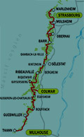 carte de la route de vins